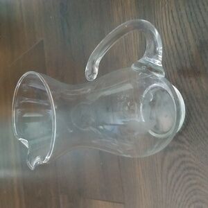 Princess House pitcher, approx 6 inches tall, 20 oz.